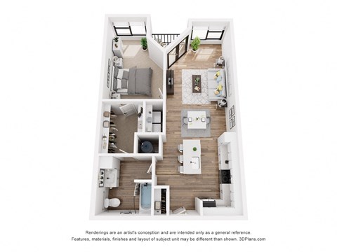 a 3 bedroom floor plan with a bedroom and a living room